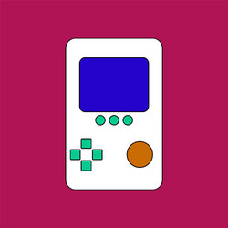 flat icon design collection tetris portable game vector image