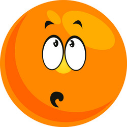 worried emoji on white background vector