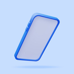 3d realistic smartphone with empty screen vector image