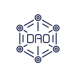 Dao icon decentralized autonomous organisation vector