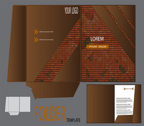 presentation folder template vector image