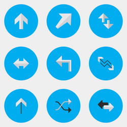set of simple pointer icons vector image