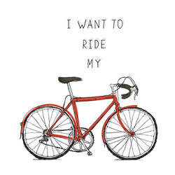 Vintage Bicycle Poster Vector Image