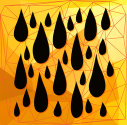 abstract polygonal with drops and lines vector image