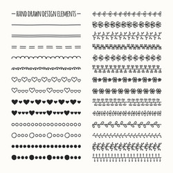 Hand Drawn Line Border & Scribble vector image