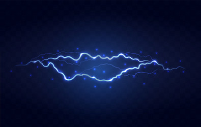 Lightning flash effect realistic electric vector