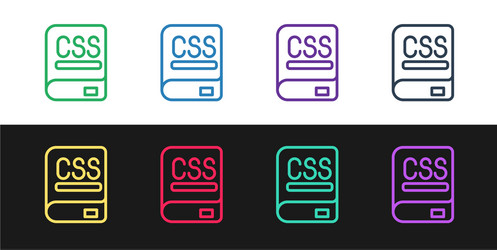 set line books about programming icon isolated vector image