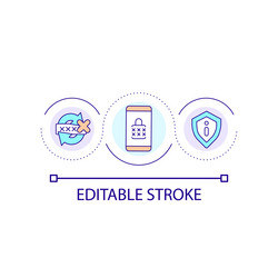 change password loop concept icon vector image