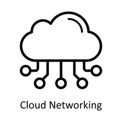 cloud networking outline icon design illu vector image