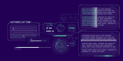 data decryption program interface vector image