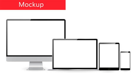 responsive design template computer vector image