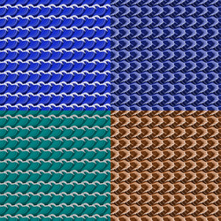set seamless patterns with abstract waves vector image