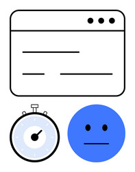 time management interface with progress indicator vector image