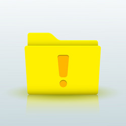 Yellow folder on blue background eps10 vector