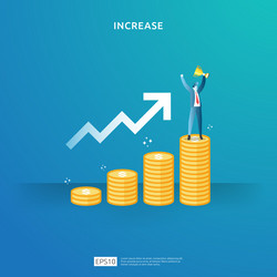 income salary rate increase concept with people vector