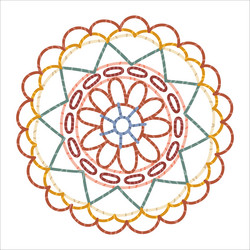 isolated element knitted napkin openwork vector