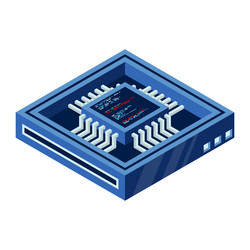 isometric futuristic server database vector image