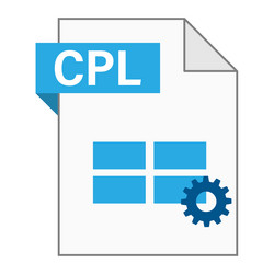 modern flat design of cpl file icon for web vector image