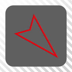pointer right down rounded square button vector image