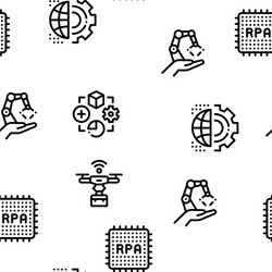 robotic process automation seamless pattern vector image