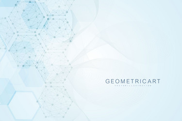 science network pattern connecting lines and dots vector image