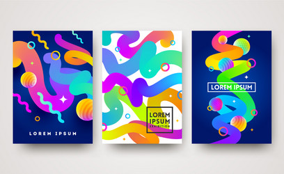 Abstract Multicolored Background Set vector image