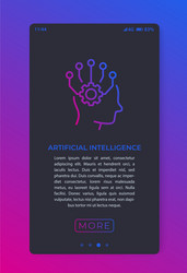 artificial intelligence ai in mobile app vector image