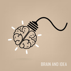 Creative brain idea concept background Royalty Free Vector