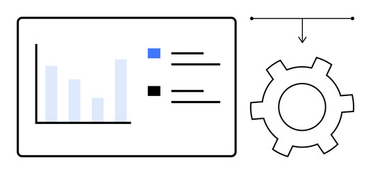 data visualization and process optimization vector image
