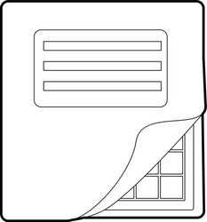 folder with table excel icon outline style vector