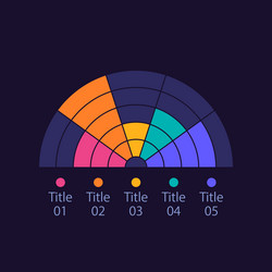 Semi circle infographic chart design template Vector Image