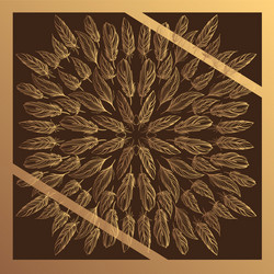 feathers a set of elements in the style boho vector image