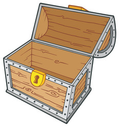 Open empty treasure chest vector