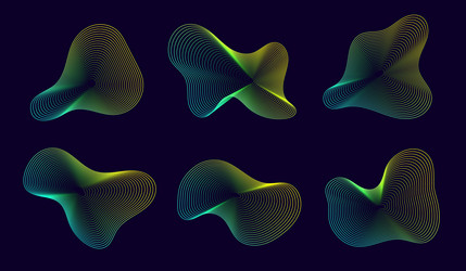 dynamic amorphous shapes abstract fluid forms vector image