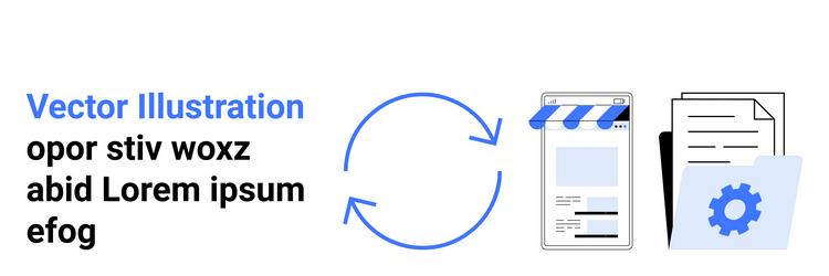 document workflow process with transfer arrows vector image