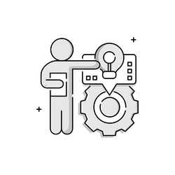 goal-oriented workflow icon design with editable vector image