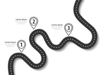 Road trip and journey route business vector