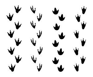 set of dinosaur footprint icon vector