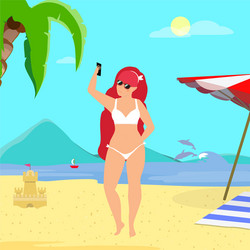 Bikini Selfie Beach Vector Images (over 130)