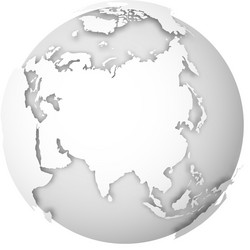 3D Globe - World Map Vector Image