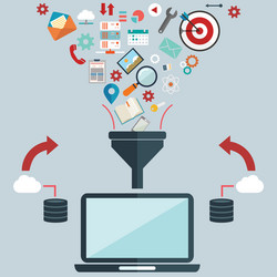 Data Analysis & Filtering Concepts vector image