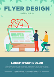 developers testing software vector image