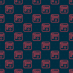 red line loading a data window with progress bar vector image