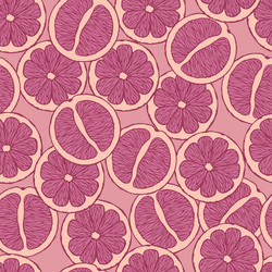 seamless pattern with citrus grapefruits vector image