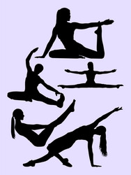 silhouette of healthy woman Vector Image