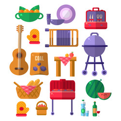 things needed for barbecue party Vector Image