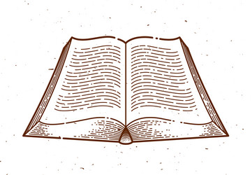 vintage open book graphic design element logo Vector Image