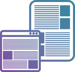 webpage interface template with document vector image
