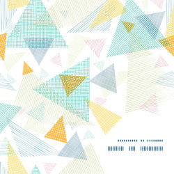 abstract fabric triangles frame corner pattern vector image