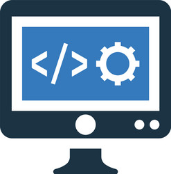 Custom coding developer programming icon editable vector